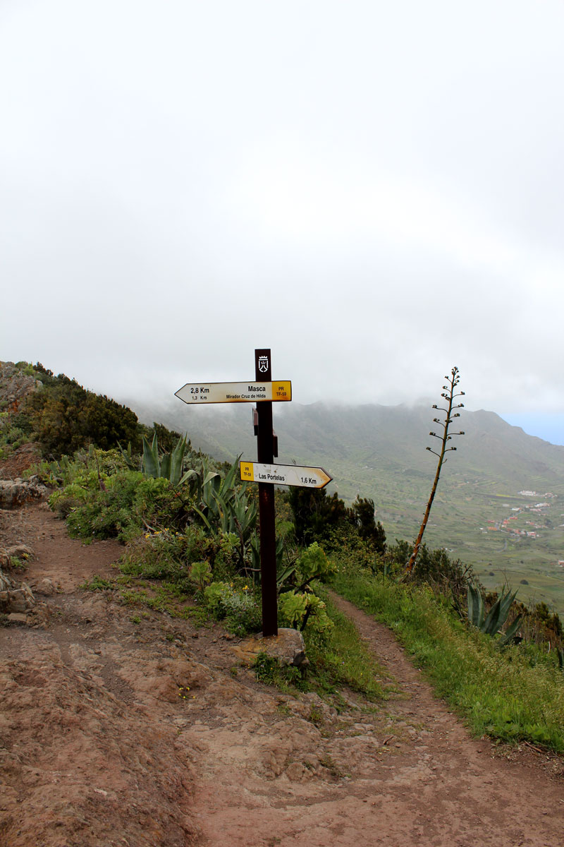 Schild Wanderweg Teneriffa