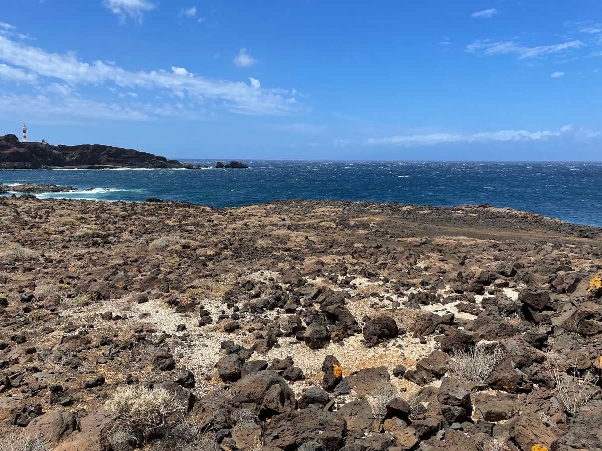 Ein Muschenhaufen am Punta del Teno auf Teneriffa